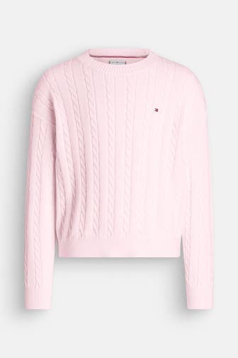 TOMMY HILFIGER Strickpullover hellrosa
