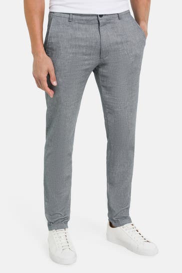 STRELLSON Stoffhose 'Tius' graugrün meliert