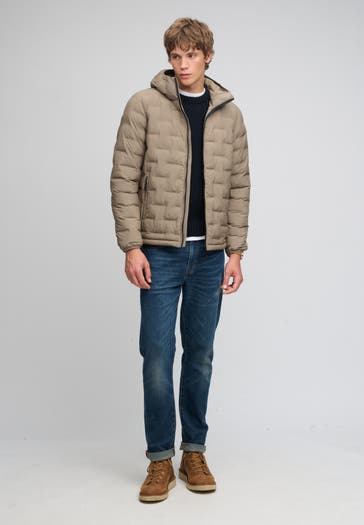 SUPERDRY Lightweight Quilted Jacket in taupe