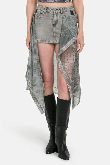 DIESEL Jeansrock 'Gonna' gemustert