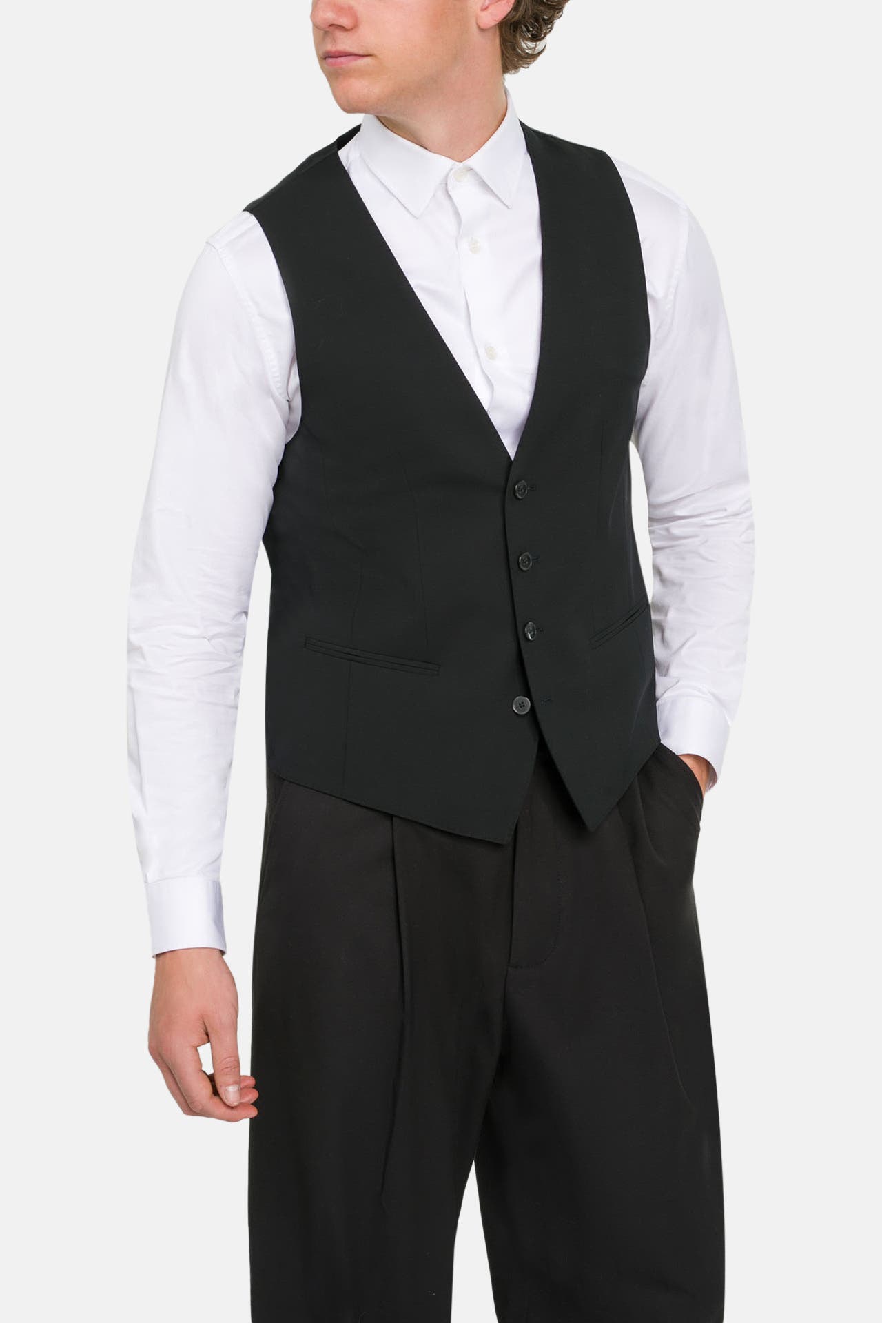 BOSS Wollmix-Weste schwarz, Bild 1