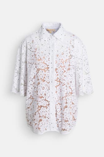 MICHAEL MICHAEL KORS Spitzenbluse weiß