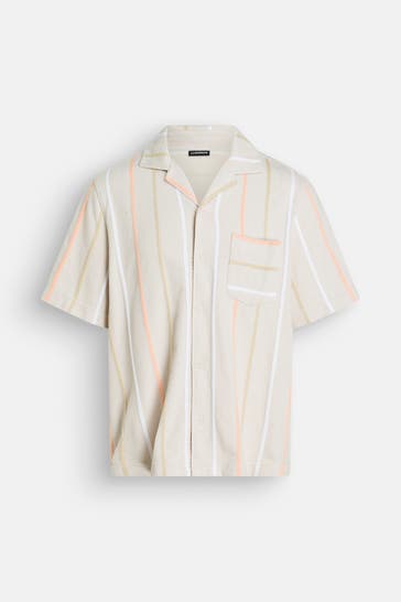 J.LINDEBERG Kurzarmhemd 'Theron Stripe Resort' gemustert