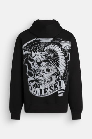 DIESEL Hoodie schwarz