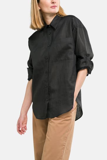 BOSS Casual-Bluse schwarz
