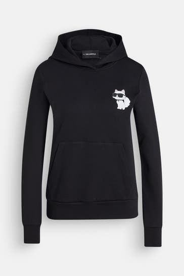 KARL LAGERFELD Hoodie 'Ikon Choupette' schwarz