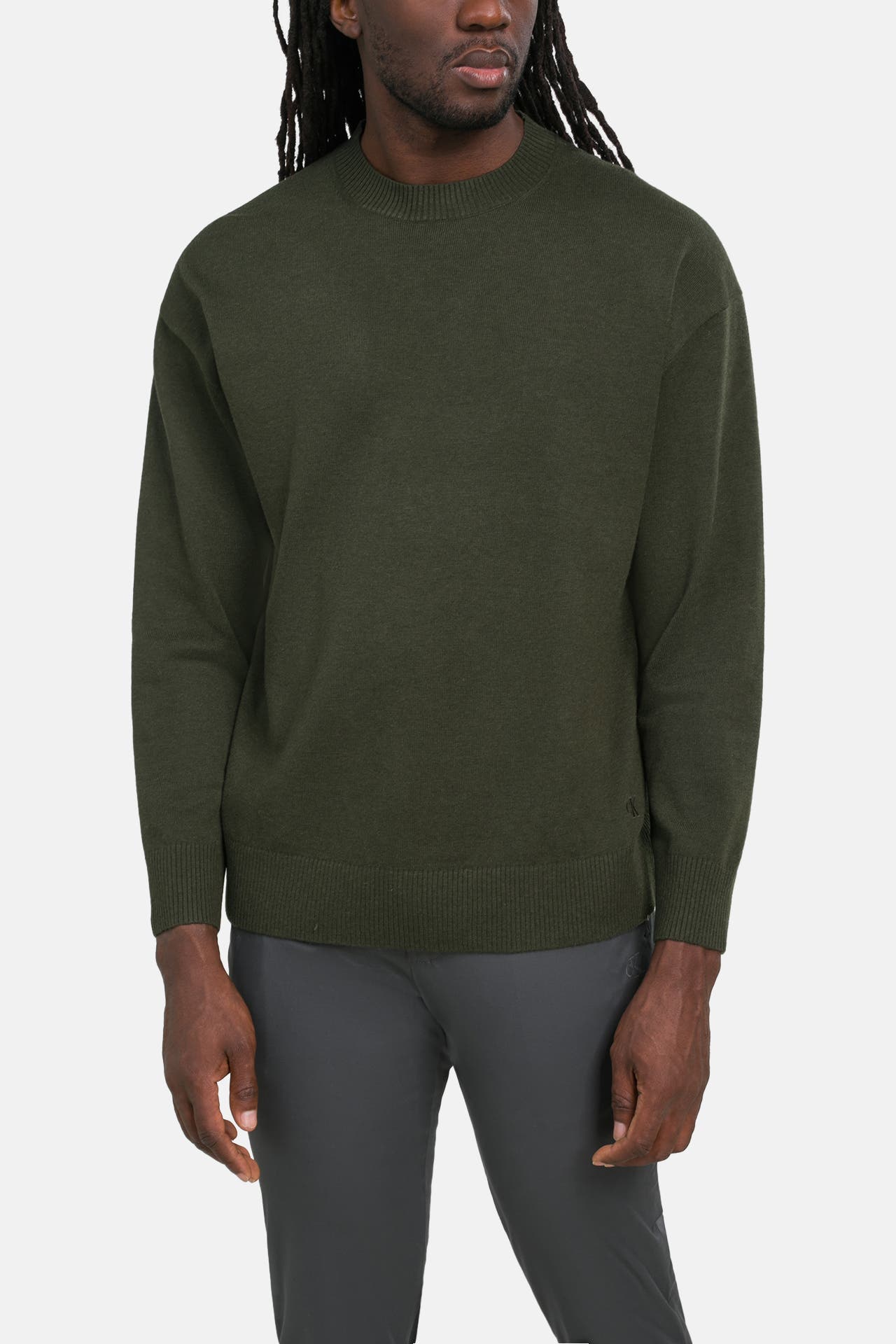 CALVIN KLEIN Strickpullover tannengrün, Bild 1