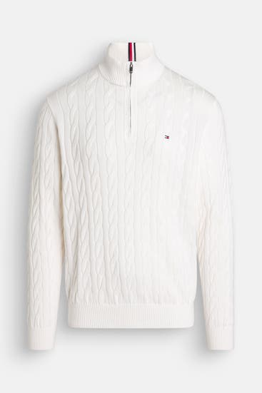 TOMMY HILFIGER - Strick-Troyer offwhite