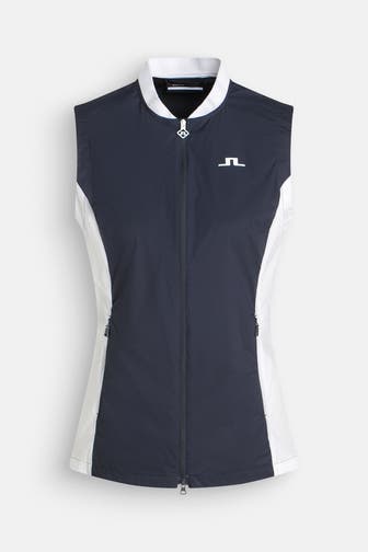 J.LINDEBERG SPORTSWEAR Weste 'Thorine' dunkelblau-weiß