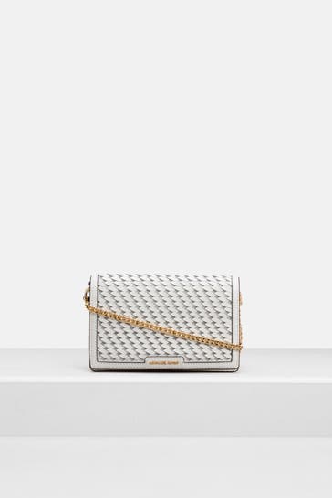 MICHAEL MICHAEL KORS Umhängetasche 'Flap Chin' offwhite