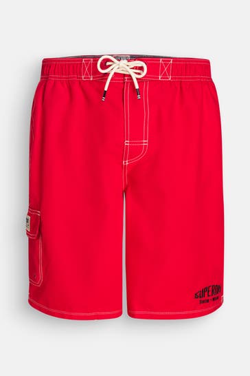 SUPERDRY Badeshorts rot