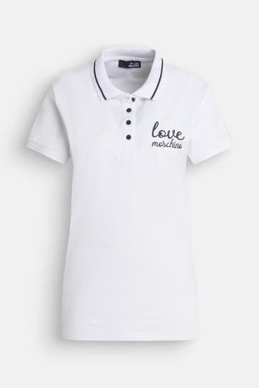 LOVE MOSCHINO Polo-Shirt weiß