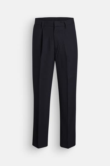 EMPORIO ARMANI Schurwollmix-Hose schwarzblau