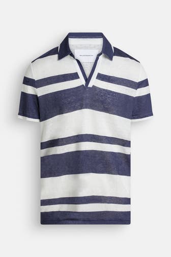 BALDESSARINI Leinen Polo-Shirt gestreift