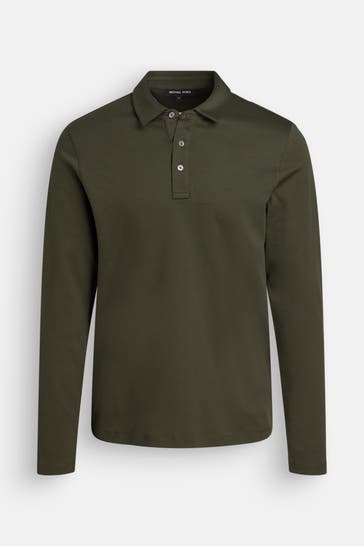 MICHAEL KORS Langarm-Polo waldgrün