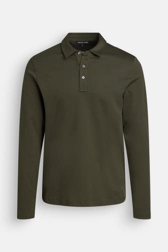 MICHAEL KORS Langarm-Polo waldgrün