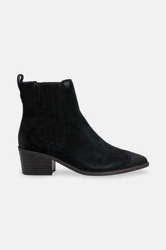 CLARKS Leder-Stiefeletten 'Morzine Top' schwarz