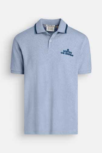 SCOTCH & SODA Polo-Shirt taubenblau