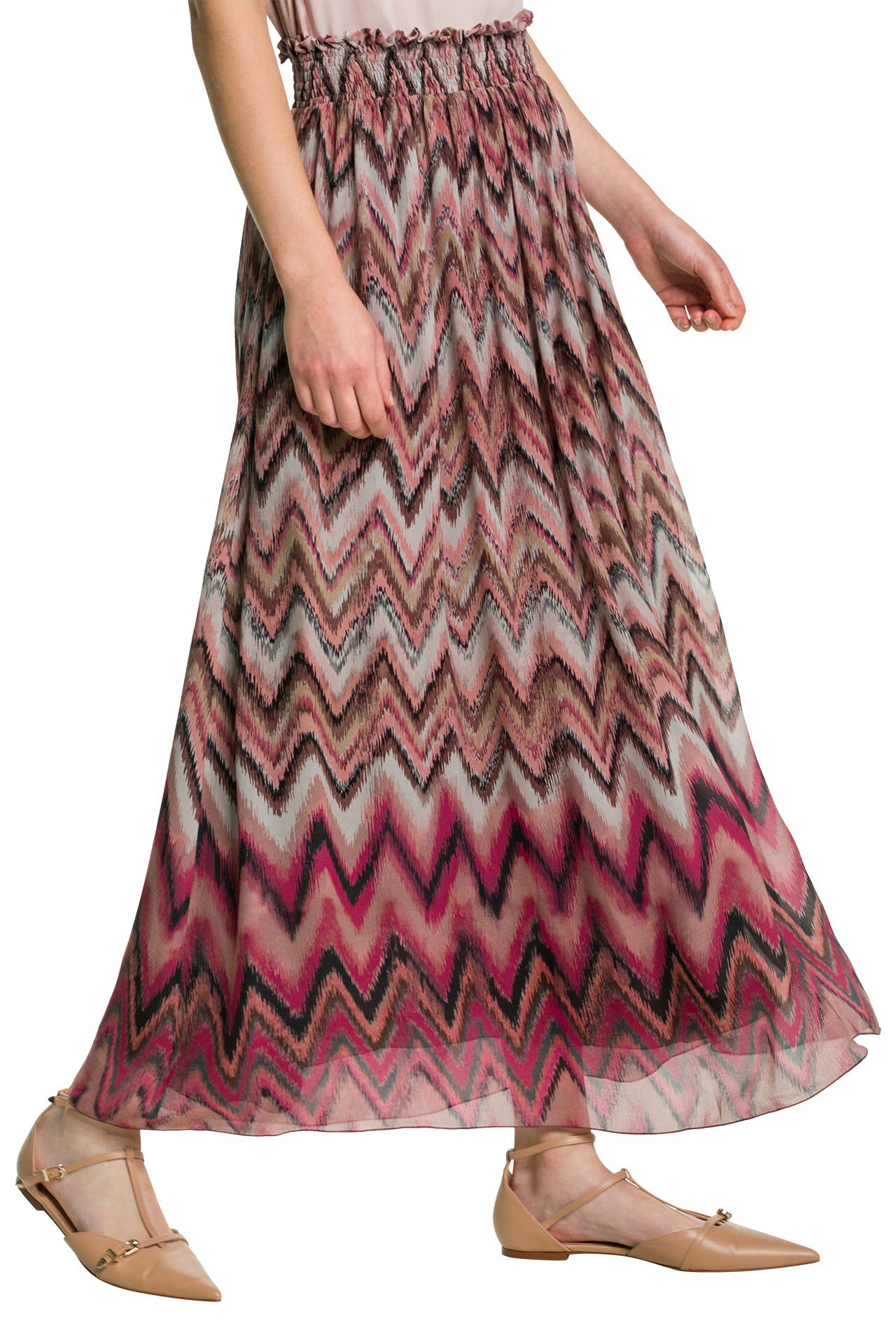 Luisa Cerano Maxi Skirt With Caribbean Print 598190 3623 Col 4565