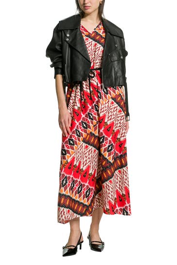 MARC CAIN Kleid rot gemustert