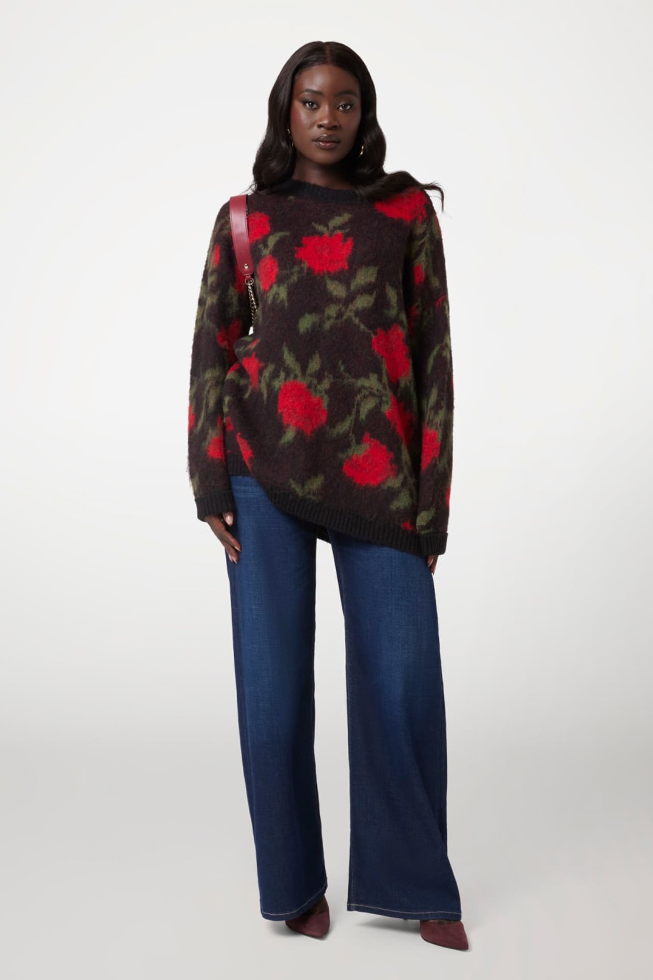 GUESS Wollmix-Strickpullover floral, Bild 1