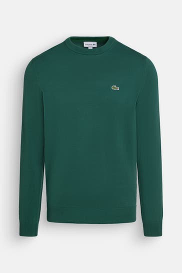 LACOSTE Strickpullover dunkelgrün