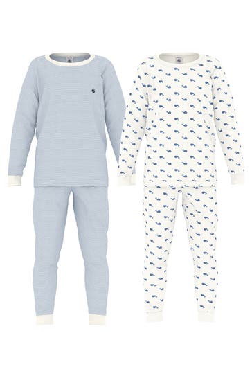 PETIT BATEAU 2er-Pack Pyjamas gemustert