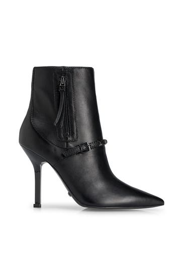 GUESS Lederstiefeletten schwarz