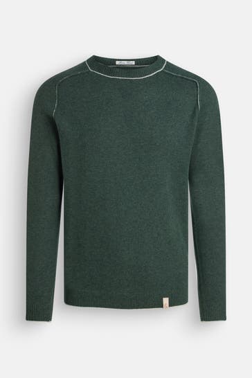 COLOURS & SONS Wollmix-Pullover dunkelgrün