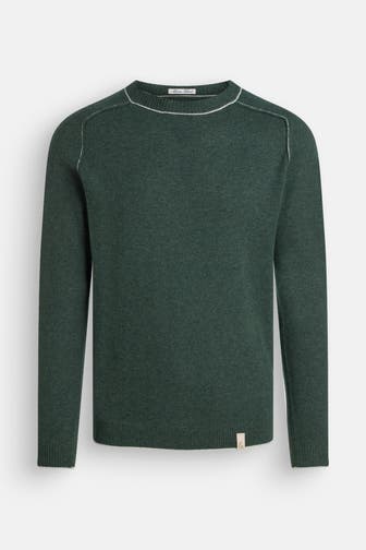 COLOURS & SONS Wollmix-Pullover dunkelgrün