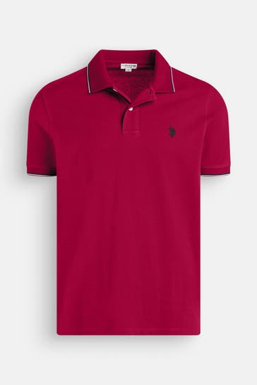 U.S. POLO ASSN. Polo-Shirt 'Card' weinrot