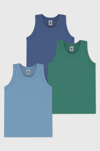 PETIT BATEAU 3er Pack Unterhemd mehrfarbig