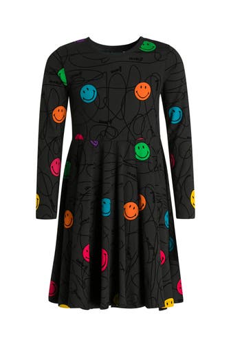 DESIGUAL Jerseykleid schwarz gemustert