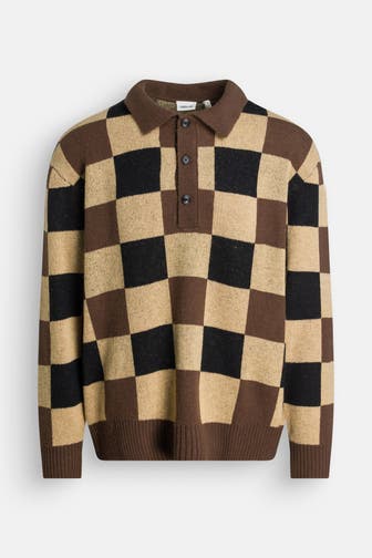 !SOLID Strickpullover kariert