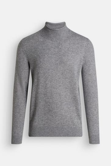 BALDESSARINI Wollmix-Pullover 'Kantor' grau meliert