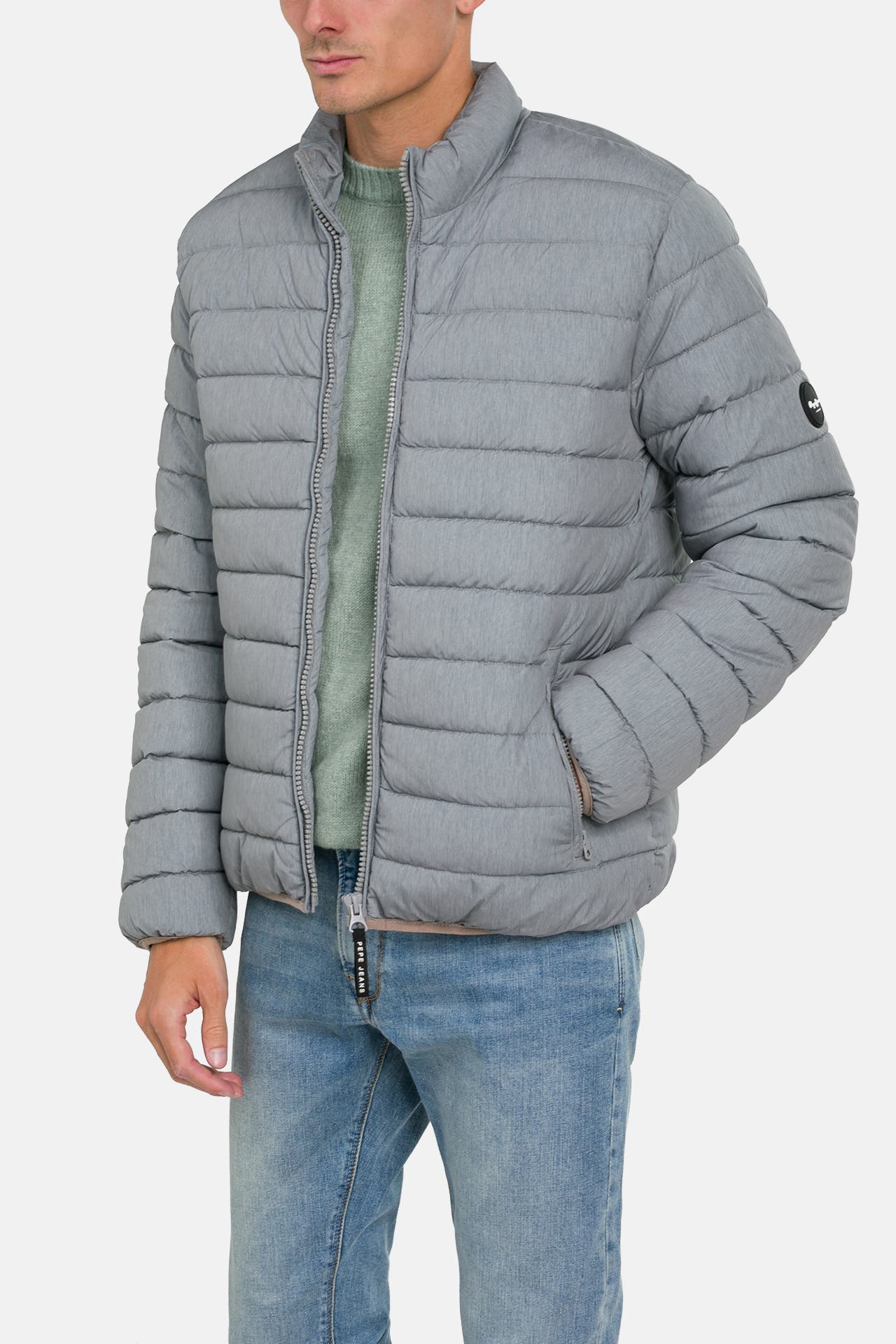 PEPE JEANS Light-Steppjacke 'Tomi' grau, Bild 1