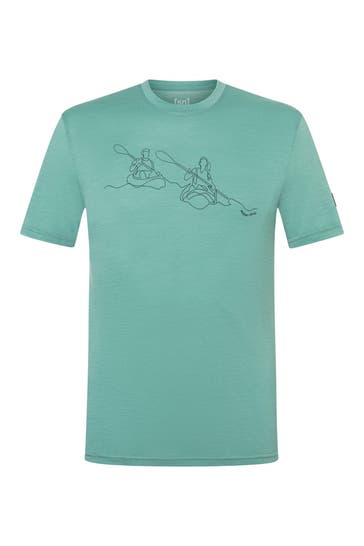 SUPER.NATURAL T-Shirt 'Kanulines' meergrün