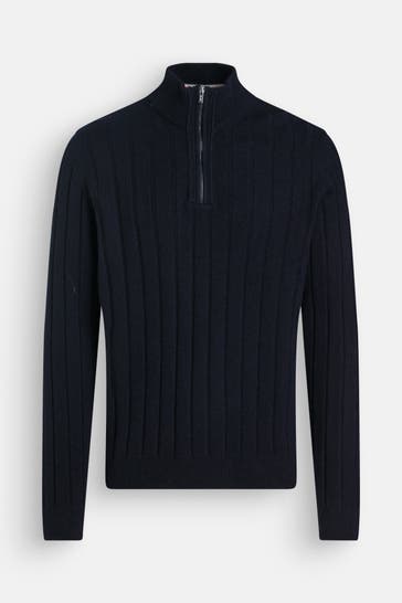 HECHTER Paris Wollmix-Troyer nachtblau