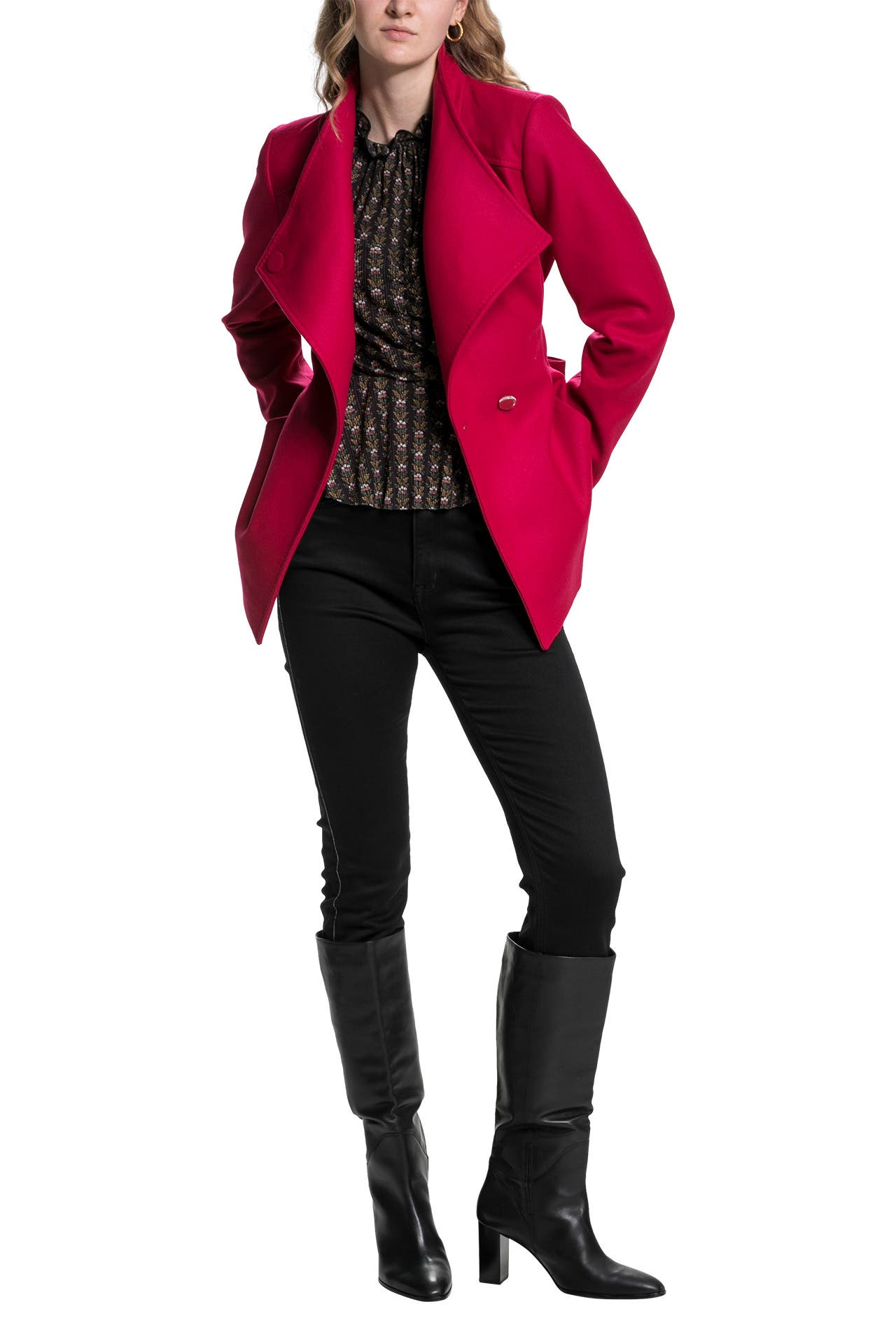 TED BAKER Wollmix-Kurzmantel 'Rytaa' beere, Bild 1