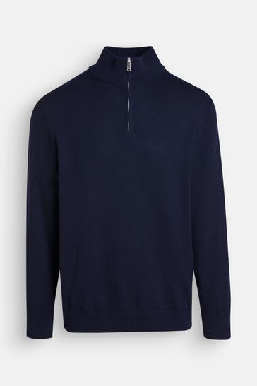 CALVIN KLEIN Woll-Troyer dunkelblau