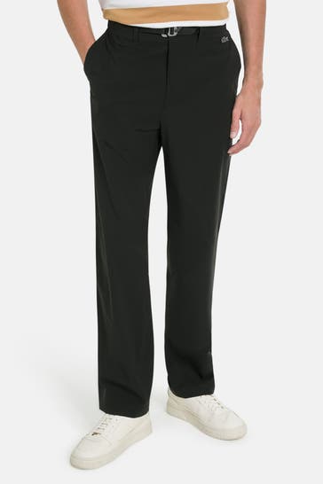LACOSTE Stoffhose schwarz