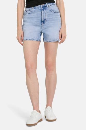 TOMMY HILFIGER Jeansshorts taubenblau mom