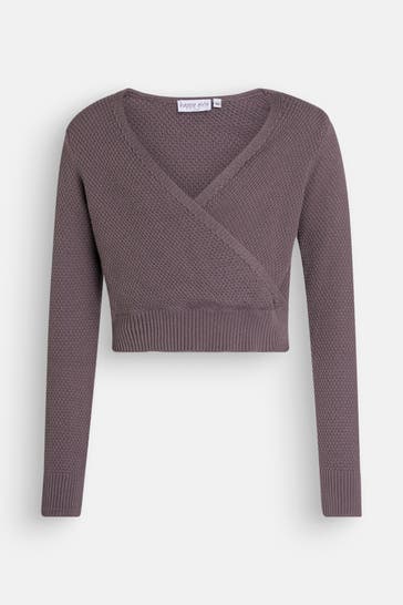 HAPPY GIRLS Strickpullover aubergine