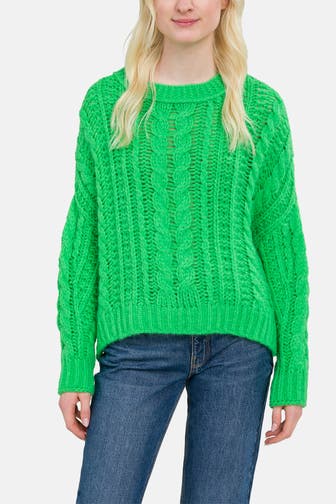 MARC CAIN Strickpullover neongrün