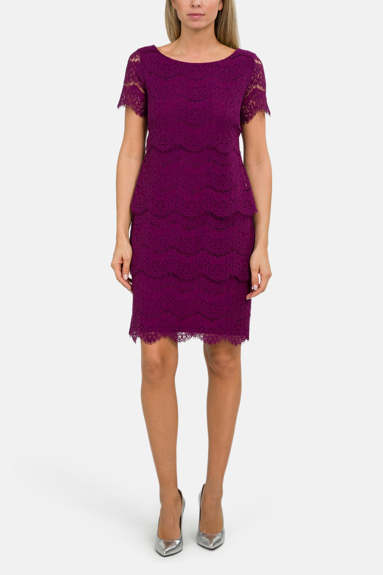 VERA MONT Spitzenkleid aubergine, Bild 1