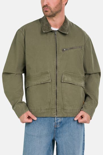 TIMBERLAND Canvas Jacke 'Strafford' oliv