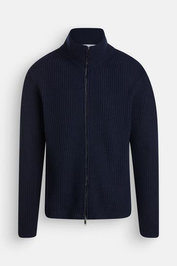 DANIELE FIESOLI Wollmix-Cardigan nachtblau