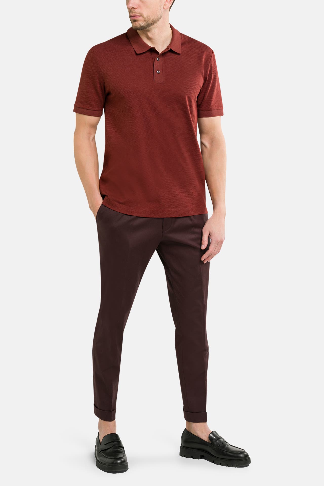 BOSS Polo-Shirt 'Phillipson' weinrot, Bild 1