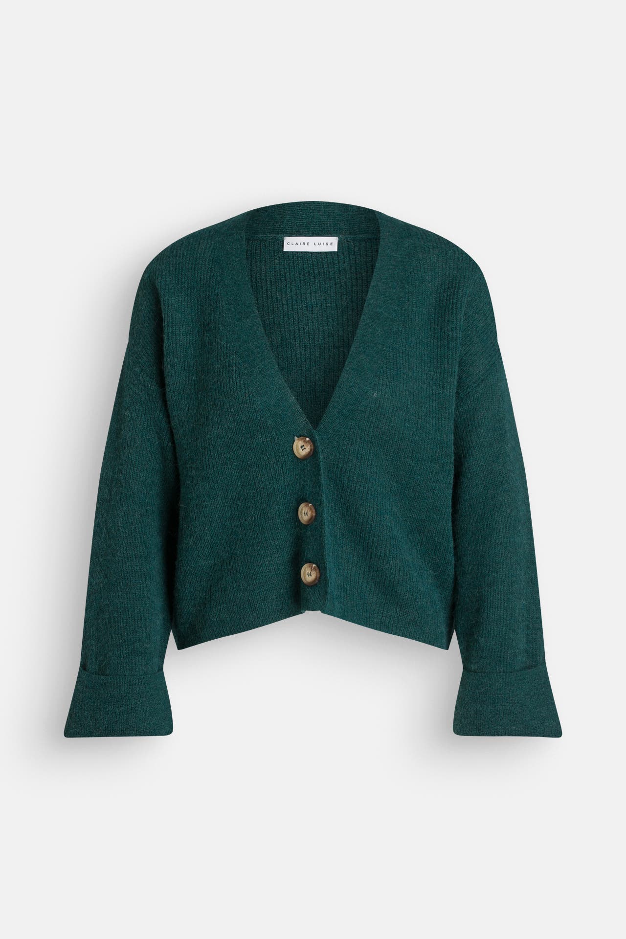 CLAIRE LUISE Wollmix-Strickjacke waldgrün, Bild 1