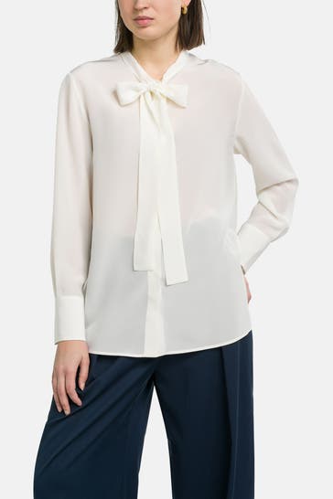 BOSS Seiden-Bluse 'Bitoa' ecru